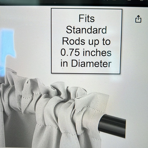 Boho bath set - Floral Shower Curtain, liner w/ hooks & window valance - Picture 7 of 14